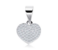 Heart CZ Silver Pendant SPEB-1286